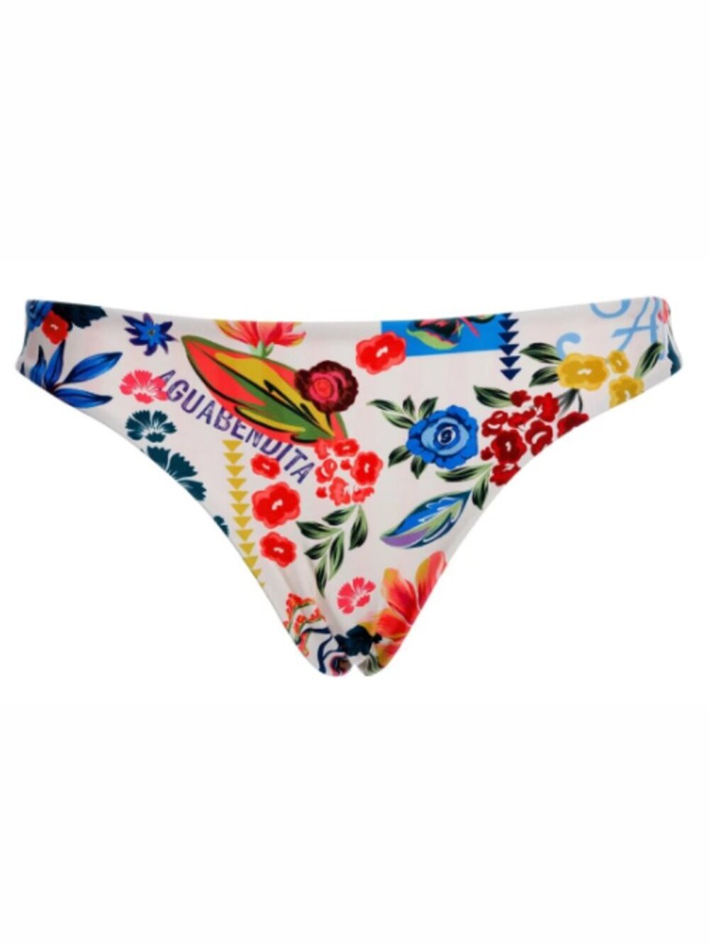 New! Agua Bendita Ilu Citrus Women's Bikini Bottoms Size L NWOT 39052